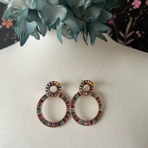 Multicolored gem earrings